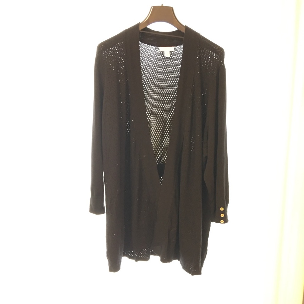 CHARTER CLUB black 3/4 sleeve cardigan 2X